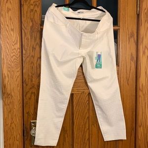 White patterned Old Navy Pixie ankle pant NWT